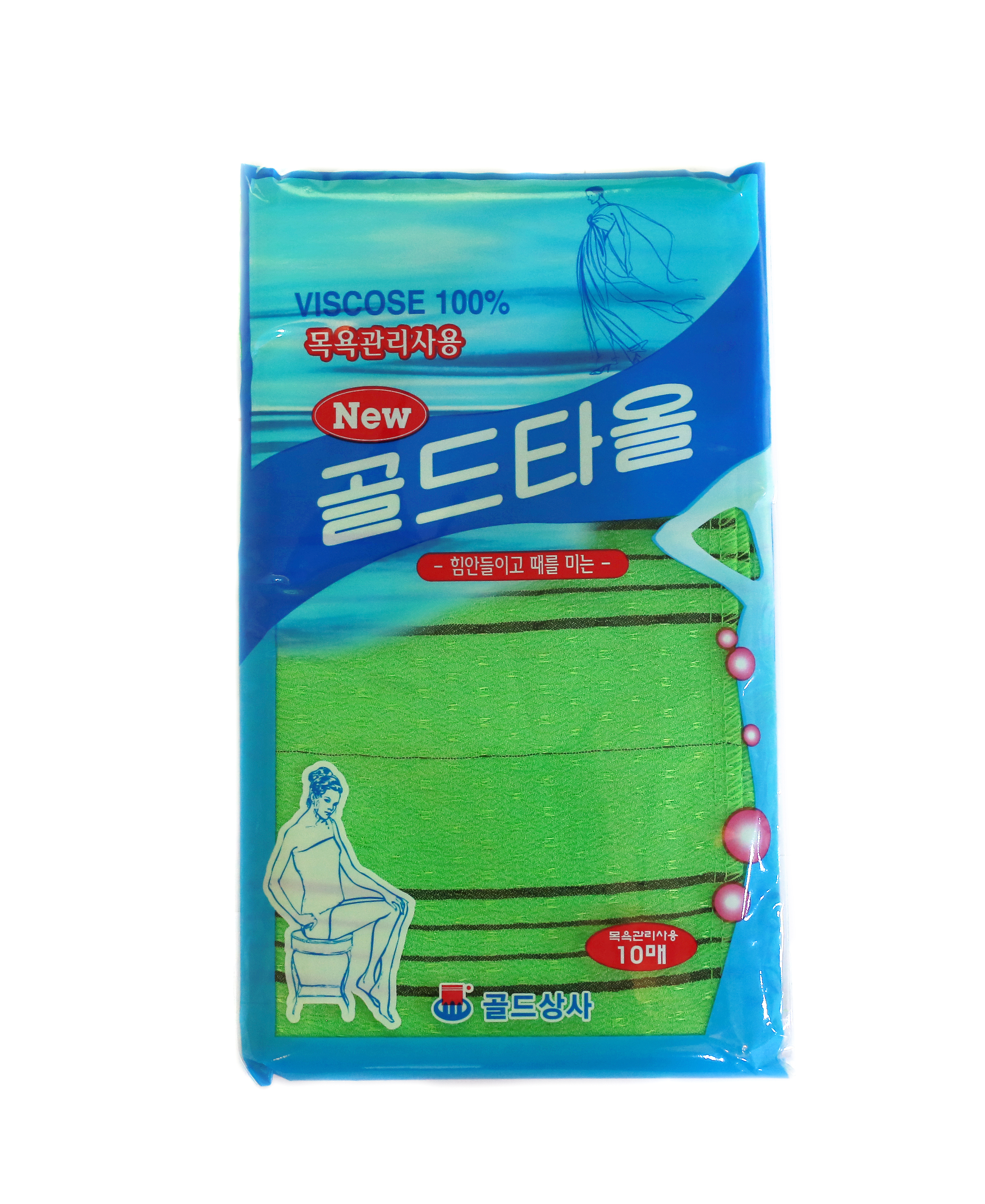 GOLDSANGSA-Korean Exfoliating Towel Washcloth Mitts (Large 10pcs)